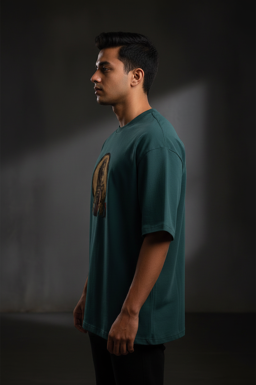 Unisex Men & Women Epic Narshimha Printed Oversized T-Shirt